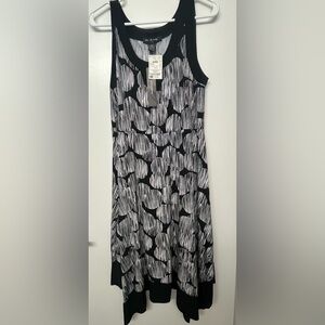 Elegant Black and White Patterned Dress